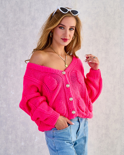 Royalfashion Női kötött pulóver gombokkal