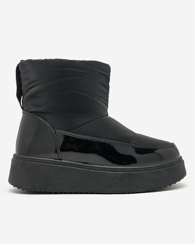 Royalfashion Black Maderta csúszós női hócsizma