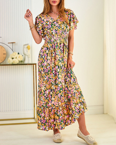 Royalfashion Női virágos midi ruha