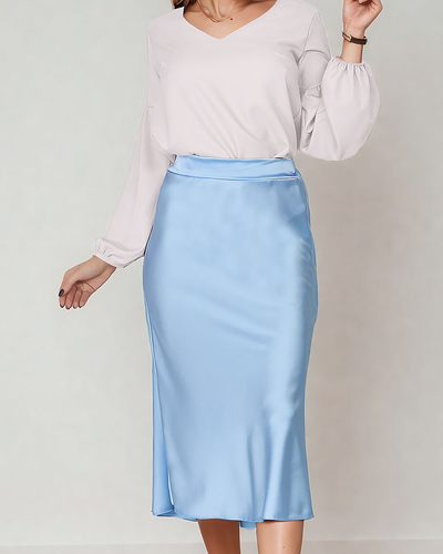 Royalfashion Női midi szoknya a'la szatén