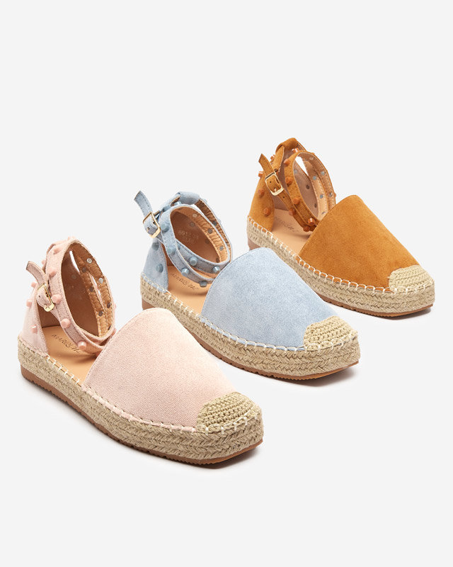 OUTLET Rózsaszín női espadrillák Lonesi jetekkel - Lábbeli