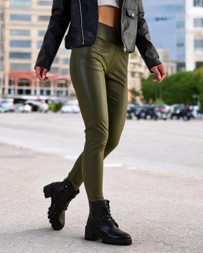 Royalfashion Női ökobőr leggings