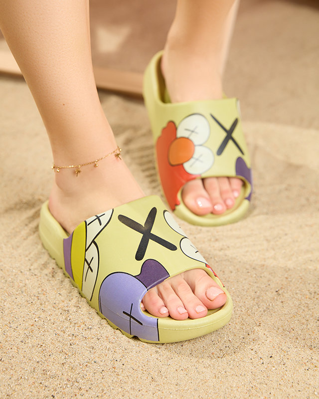 OUTLET Zöld női papucs az Elminotól - Cipők