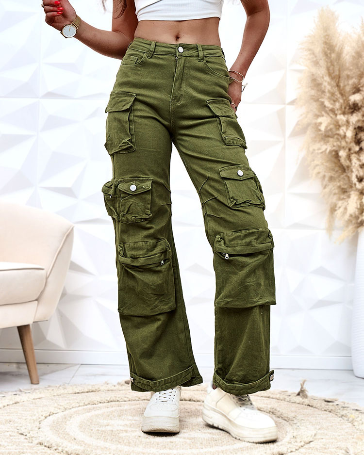 Royalfashion Női széles harci nadrág