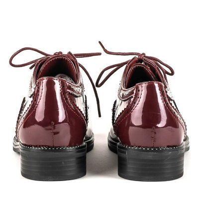 Bordó alacsony orrú cipő Öltöny - lábbeli