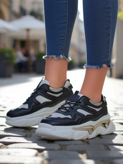 Royalfashion Női sneakers vastag talpon Lesalli