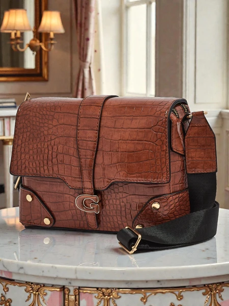 Flora Barna Bőr Elegáns Női Táska Mindennapokra