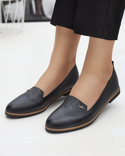 Fekete női mokaszin Riorica- Lábbeli