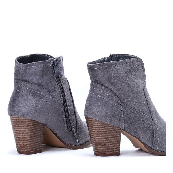 Szare botki na wysokim słupku Alayah - Obuwie