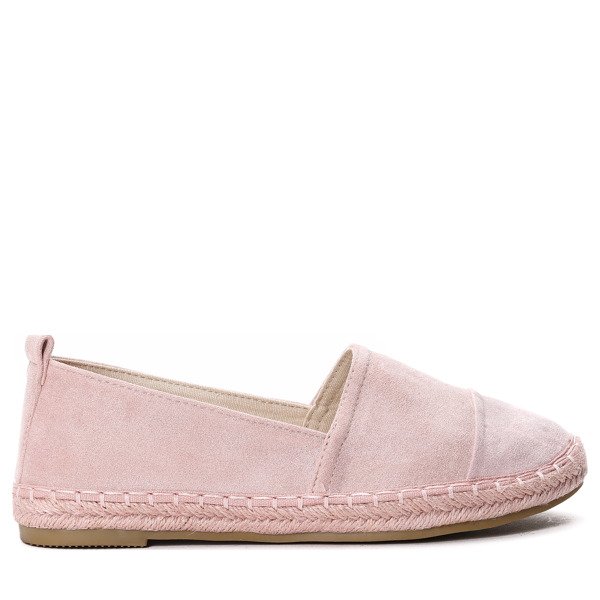 Różowe espadryle z eko-zamszu Emeni - Obuwie