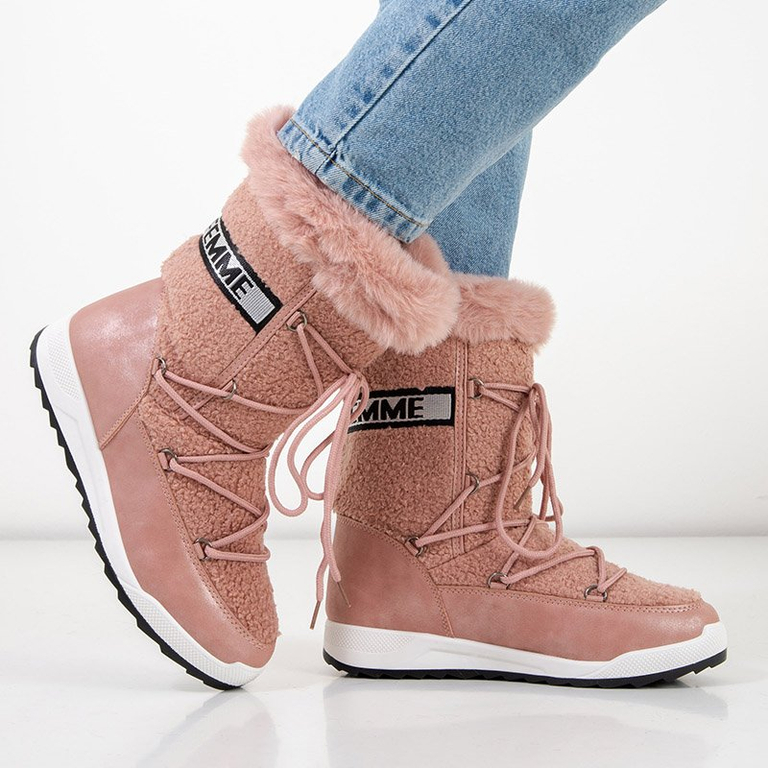 Columbila rózsaszín női szigetelt hócsizma - cipő