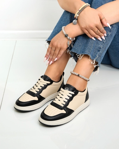 Royalfashion Bézs és fekete Colorburst Classics sportcipő