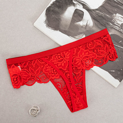 Női piros csipke tanga - Fehérnemű