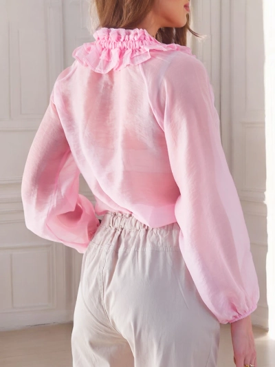 Royalfashion Átlátszó Női Ing Díszes Gallérral