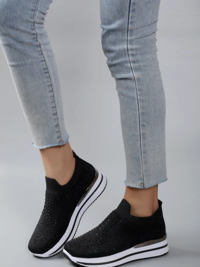 Royalfashion Női sport slip-on cipő strasszkövekkel Ceromie