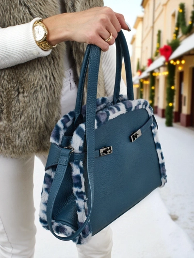 Kis női táska öko bőrből, leopárdmintával, Panthory