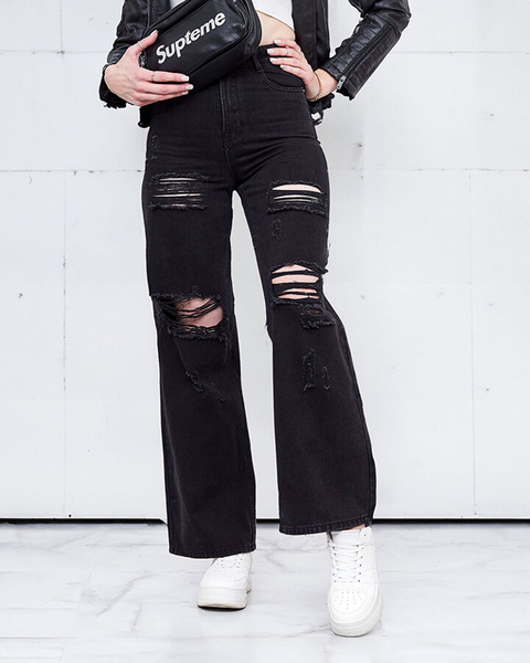 Royalfashion Női bő farmer dörzsöléssel