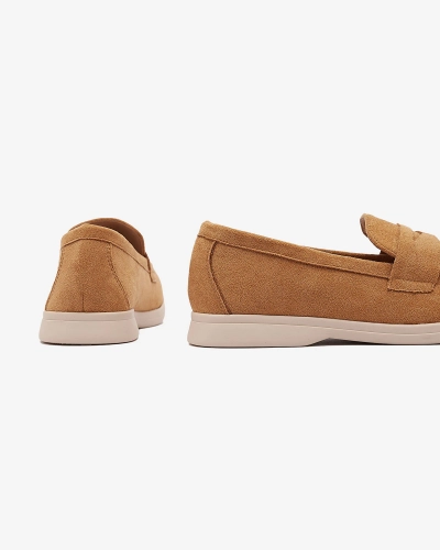 Női öko-szarvasbőr mokaszin teveszínben Daffer- Footwear