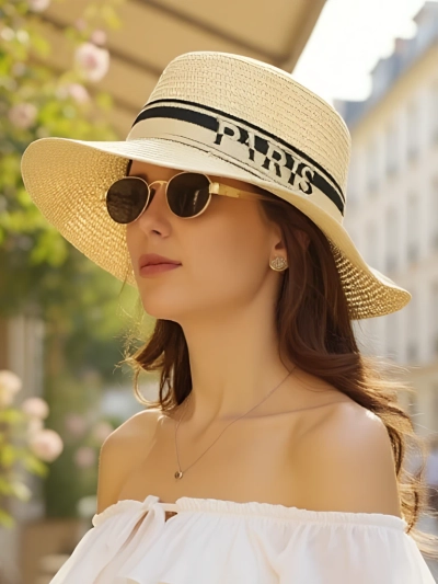 Royalfashion Női szalmakalap Elegance Szalag
