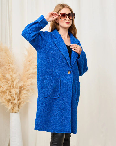 Royalfashion Cobalt báránybőr női kabát