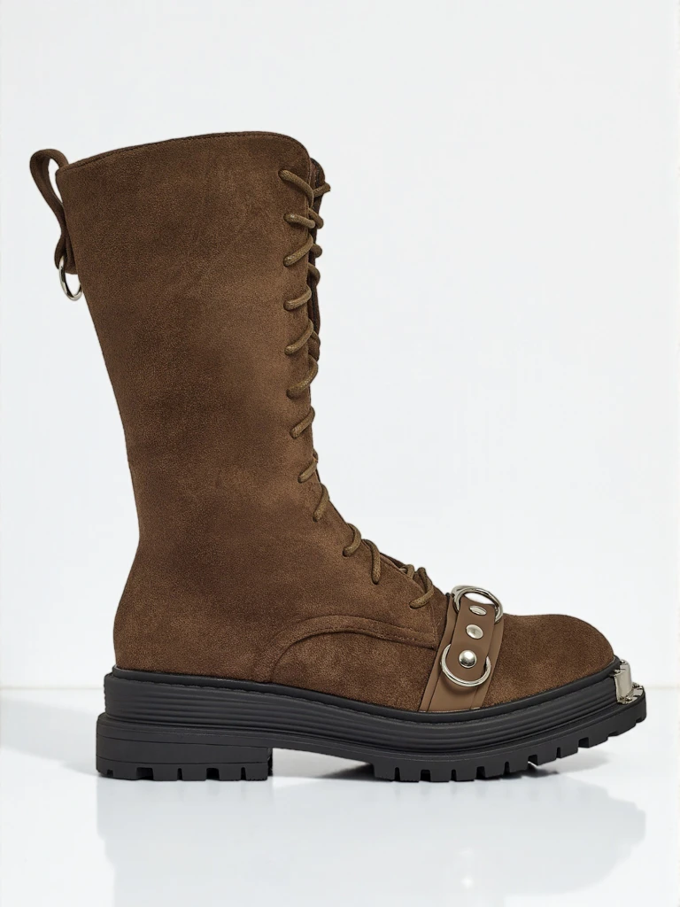 Royalfashion Fűzős női bokacsizma Werces