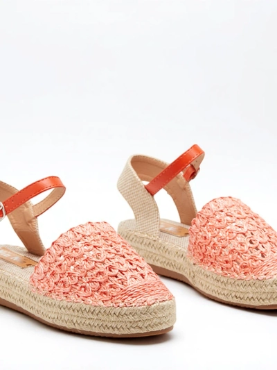 Narancssárga női espadrilles áttört Triumf - Lábbeli