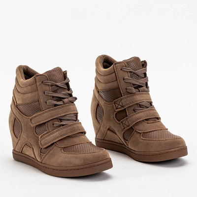 Lányok barna tornacipő beltéri éken Janomi- Shoes
