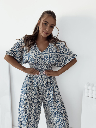 Royalfashion Mintás női kezeslábas