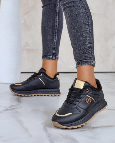 Royalfashion Melegített női tornacipő szőrmével Boris