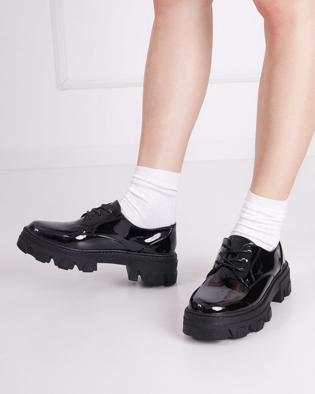 Női fekete lakkozott cipő Binotsi - Lábbeli