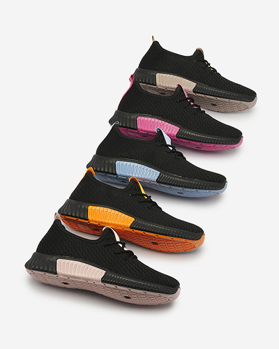 Fekete női sportcipő barna betéttel Keteti - Lábbeli