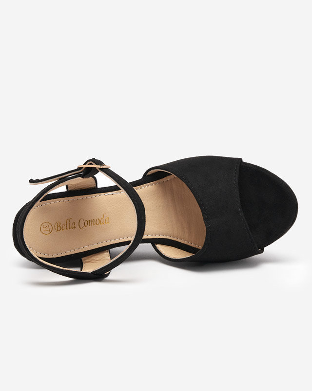 OUTLET Fekete női szandál a éken Nalem - Footwear