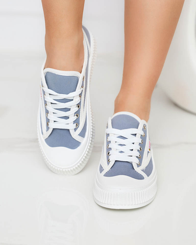 OUTLET Kék és szürke női tornacipő Scola-Shoes