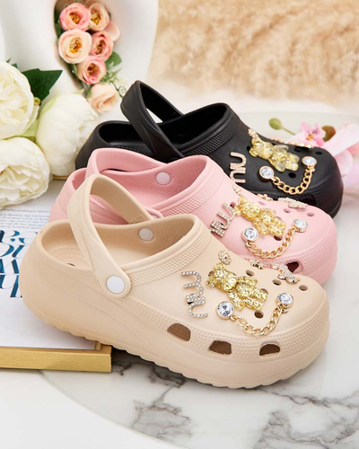 Royalfashion Női gumi flip-flop Fescas díszekkel