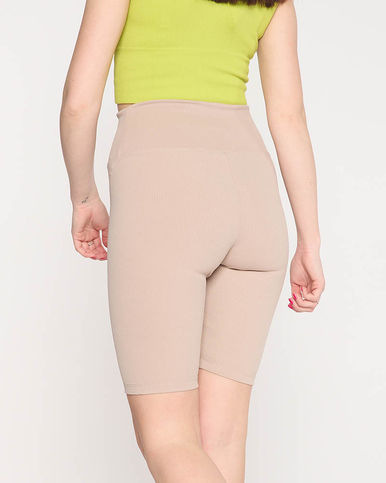Bézs színű női kerékpáros leggings - Ruházat