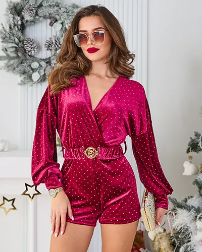 Royalfashion Női overál strasszokkal