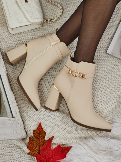 Ostirena női öko velúr vastag sarkú bokacsizma