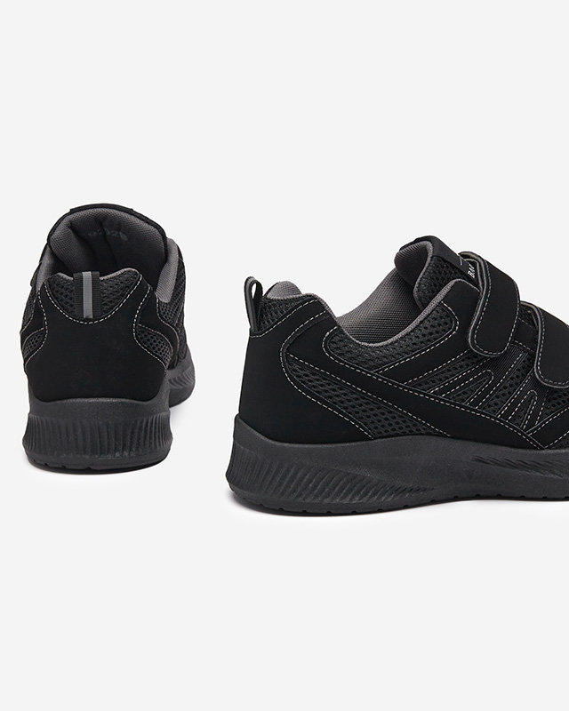 Szürke és fekete férfi cipő tépőzáras Benire - Lábbeli