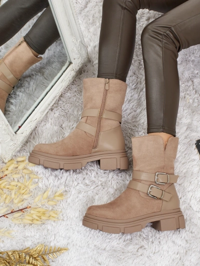 Magas szárú női öko velúr Callire bokacsizma