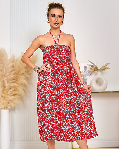 Royalfashion Női virágos midi ruha