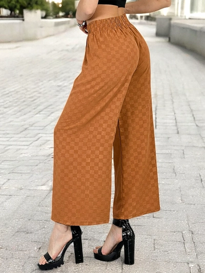 Royalfashion Női széles kockás nadrág