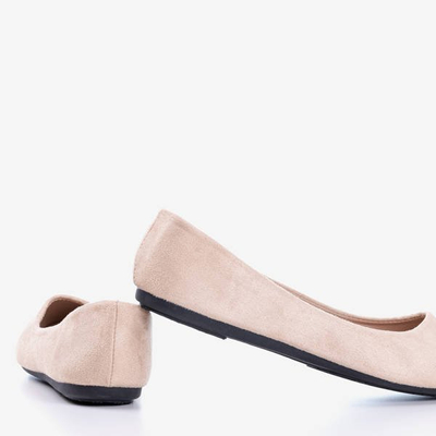 Marius bézs öko-velúr balerinák - Lábbeli