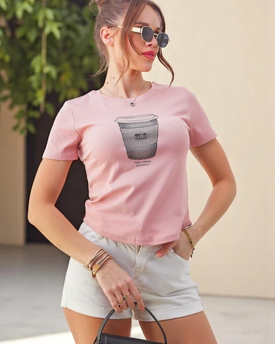 Royalfashion Női pamut póló strasszkőnyomattal