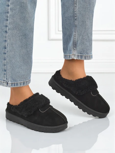 Rövid női a'la hócsizmák szőrmével Velour Fang