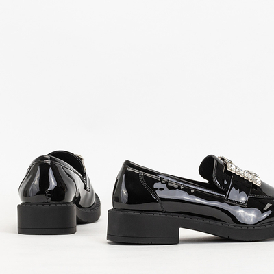 Fekete női cipő Larri kristályokkal - Lábbeli