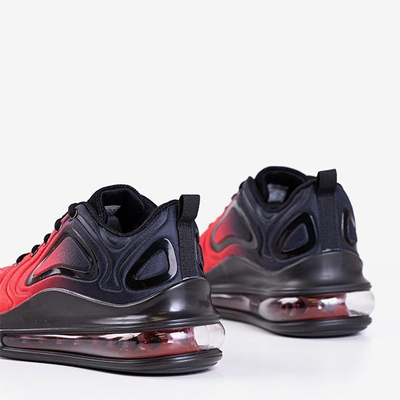 Fekete és piros férfi sportcipő Aierda átlátszó talppal - Lábbeli