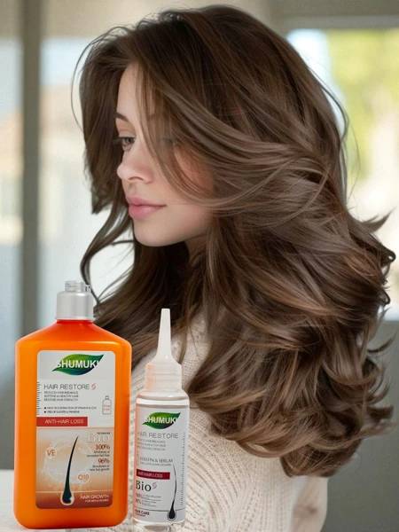 Shumukh 2 az 1-ben sampon és szérum - a haj töredezése ellen