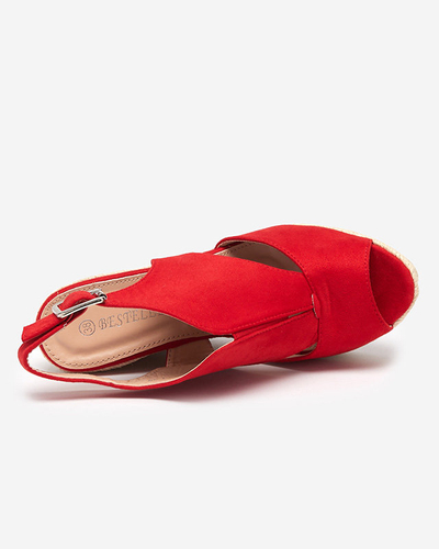 Piros eco velúr női ékszandál Devof - Footwear