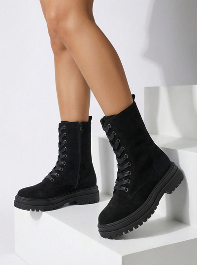 Női öko velúr worker stílusú bokacsizma Molistea