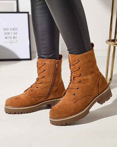 Barna női trapper csizma Priviea - Lábbeli